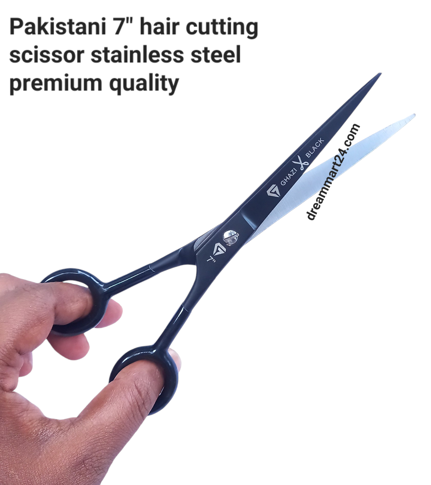 Pakistani ghazi xpart black 7" hair cutting scissor stainless steel premium quality