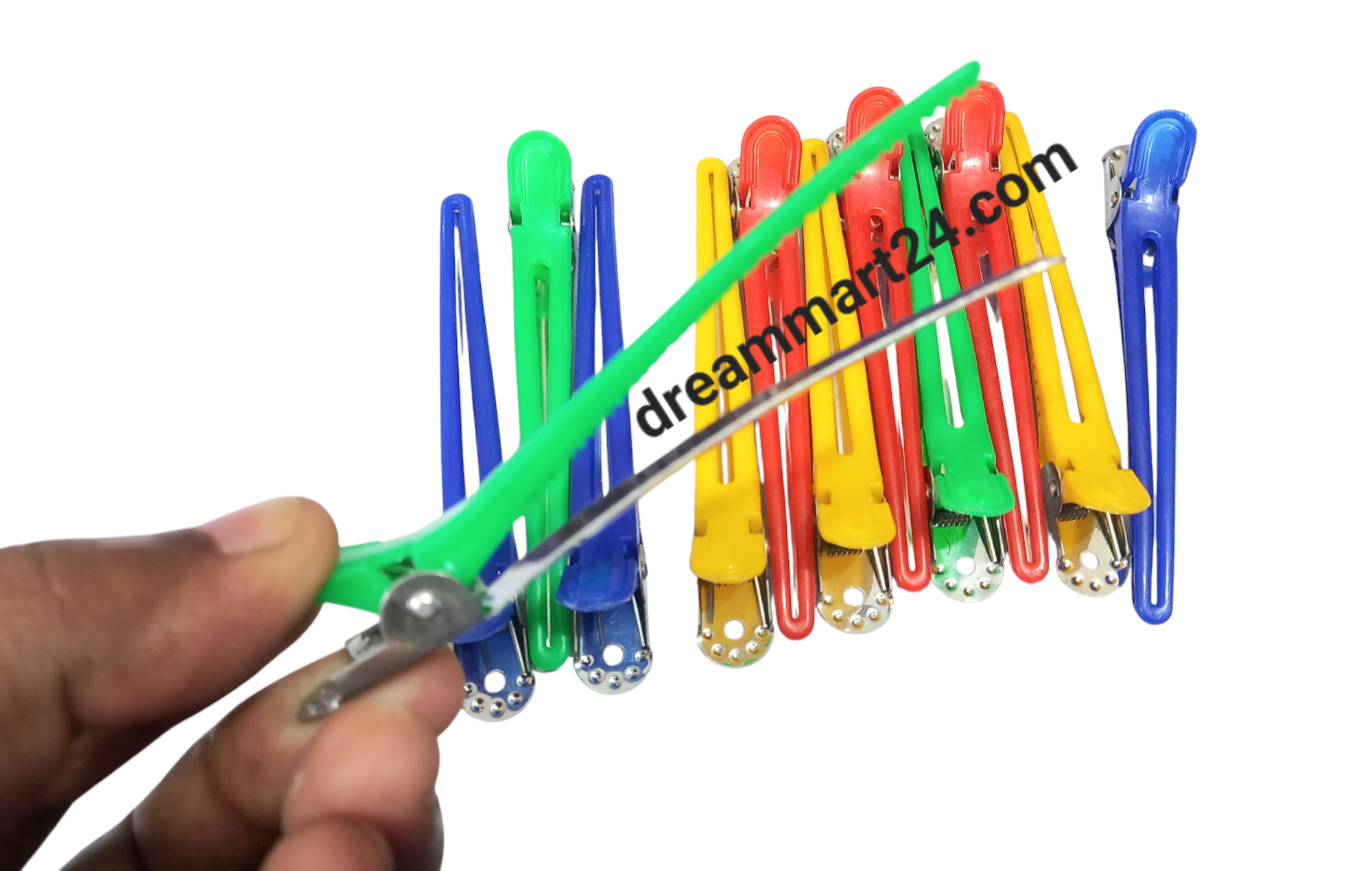hair clip 12 Pcs Multi-colour  Hairdressing Plastic Hair Setting Clips For Hair Styling