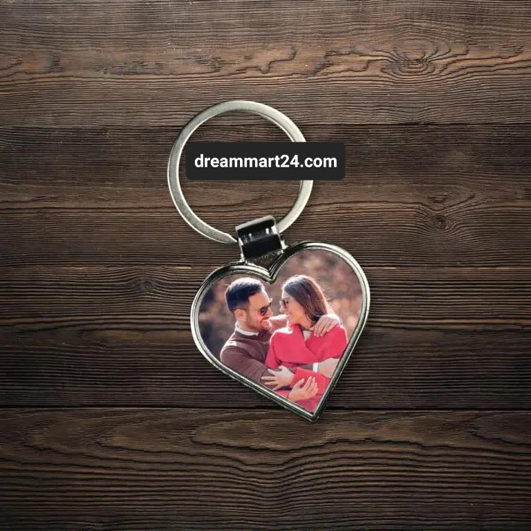 customised Love-Shaped Metal Key ring 1 piece