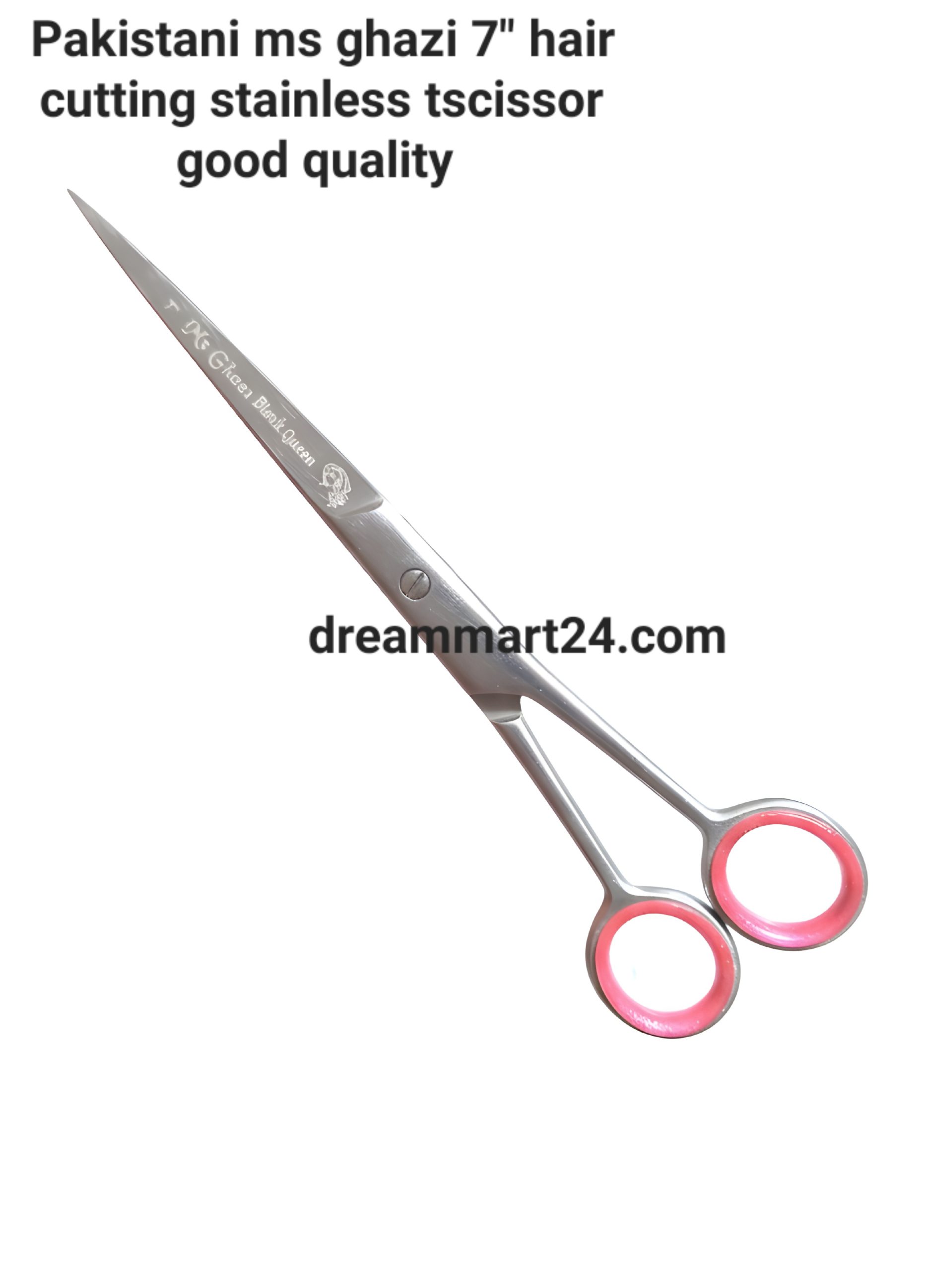 Pakistani ms ghazi 7" stainless steel hair cutting scissor  good quality 1 piece