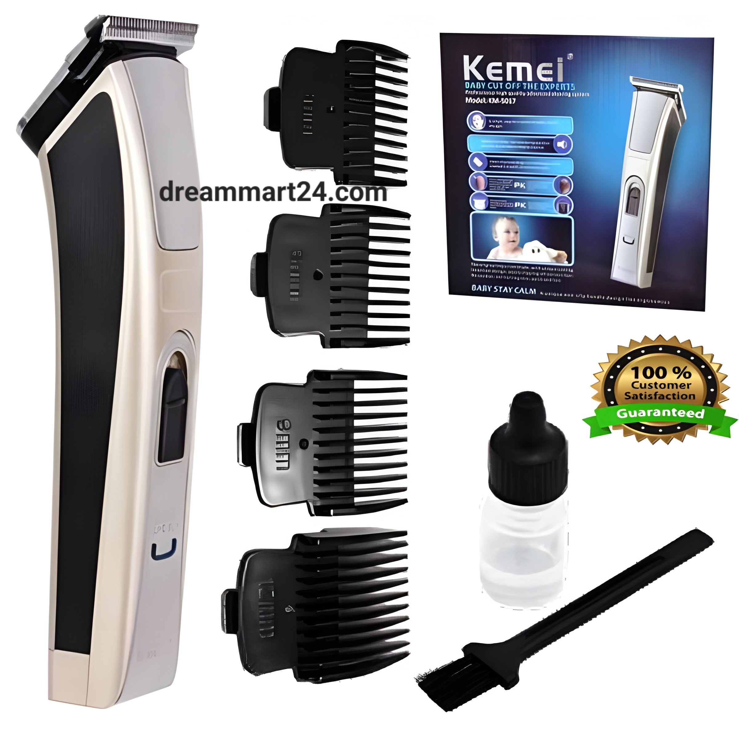 Kemei KM-5017 Rechargeable Professional Hair Trimmer For Men, Women and Children (Multicolour) Brand Category: Trimmers, Groomers & Clippers